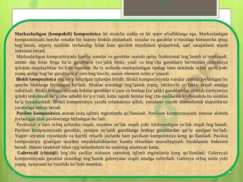 Maktabgacha ta'lim muassasalarini loyihalash 7