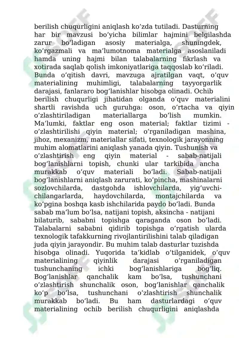 O'qitiladigan fan dasturlarini tuzish va fan o'qituvchilarga qo'yiladigan talablar 7