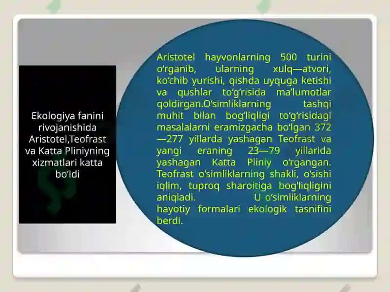 Ekologiya fanining maqsad va vazifasi 7