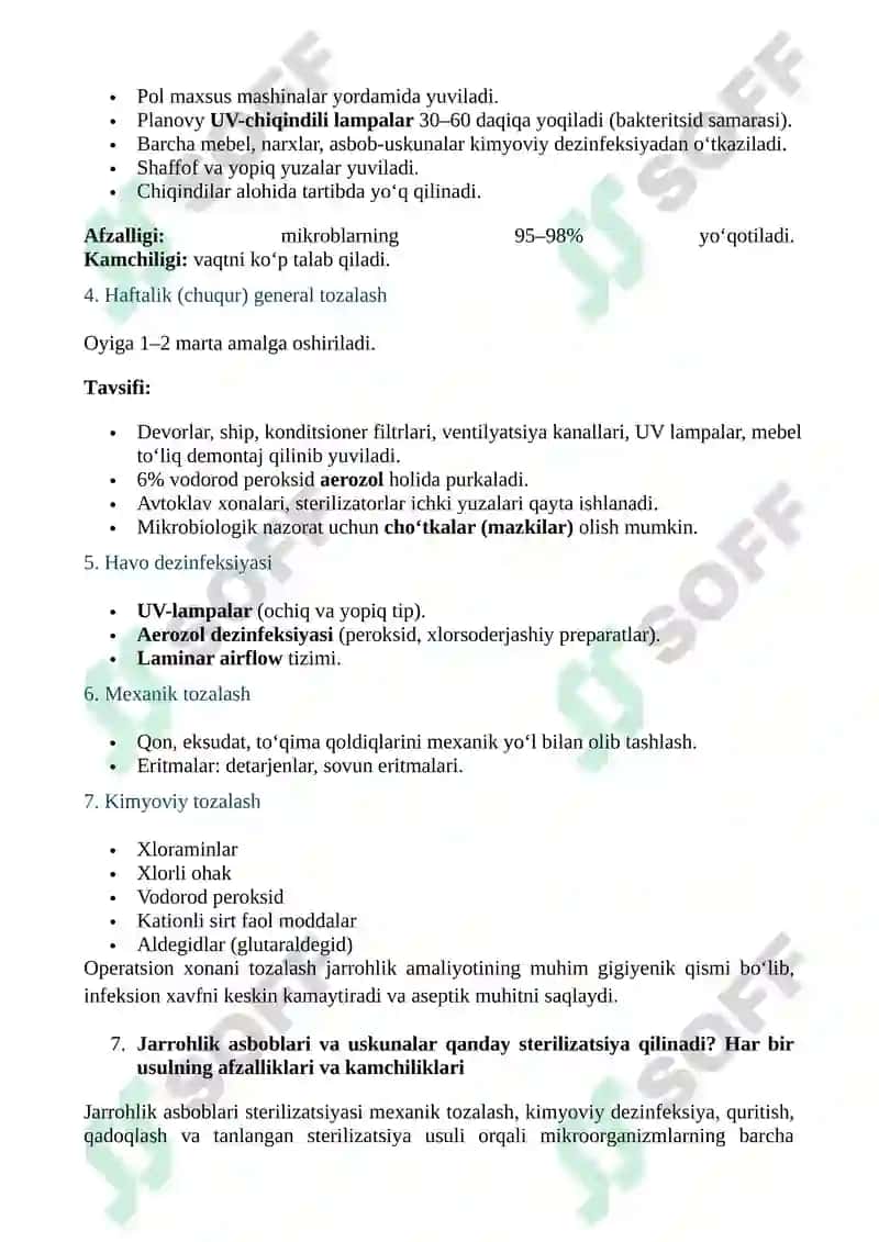 Umumiy Xirurgiya V 3 kurs V smest oraliq savollarga tòlliq javoblar 7