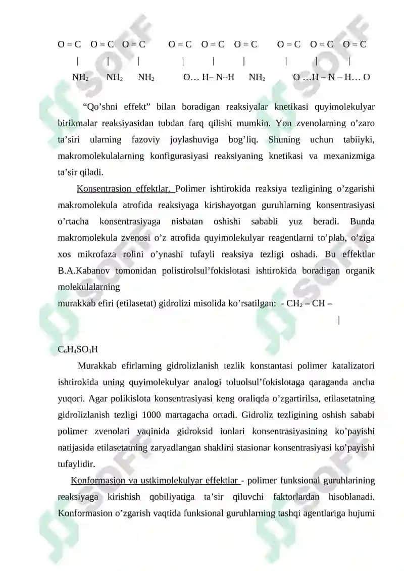 Polimerlarning kimyoviy xossalari 7