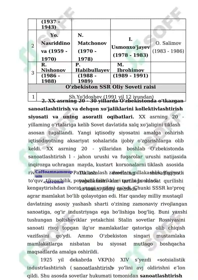Sovetlar davrida oʻzbekistonning maqsadi ijtimoiy-siyosiy va iqtisodiy qaramlik 7