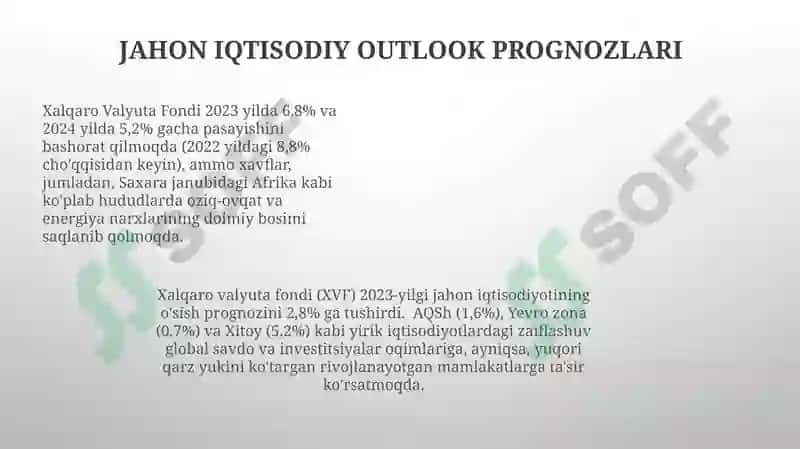 Xalqaro valyuta fondining moliyaviy koʻrsatgichlari taxlili 7
