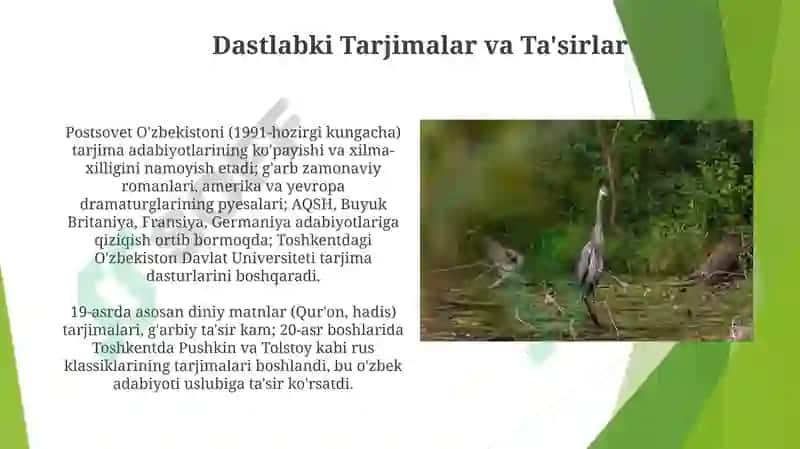 Gʻarb adabiyotidan oʻzbek tiliga tarjima qilingan asarlar 7