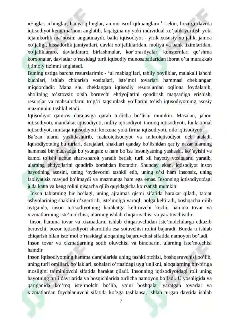 Iqtisodiy qonunlar va ularning amal qilish mexanizmi 7