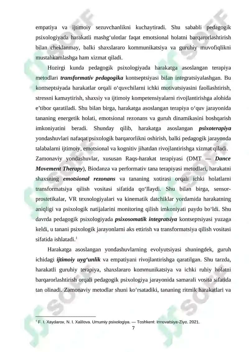HARAKATLI GURUHIY TERAPIYA 7