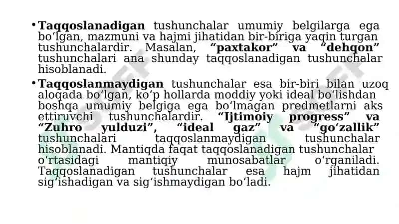 Tafakkur shakllari: tushuncha, hukm va xulosa 7