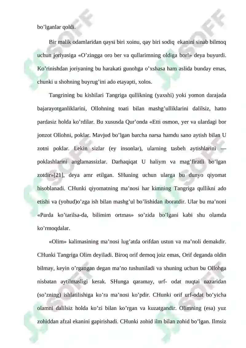Asardagi Qur’on Karim oyatlari va hadislar 7