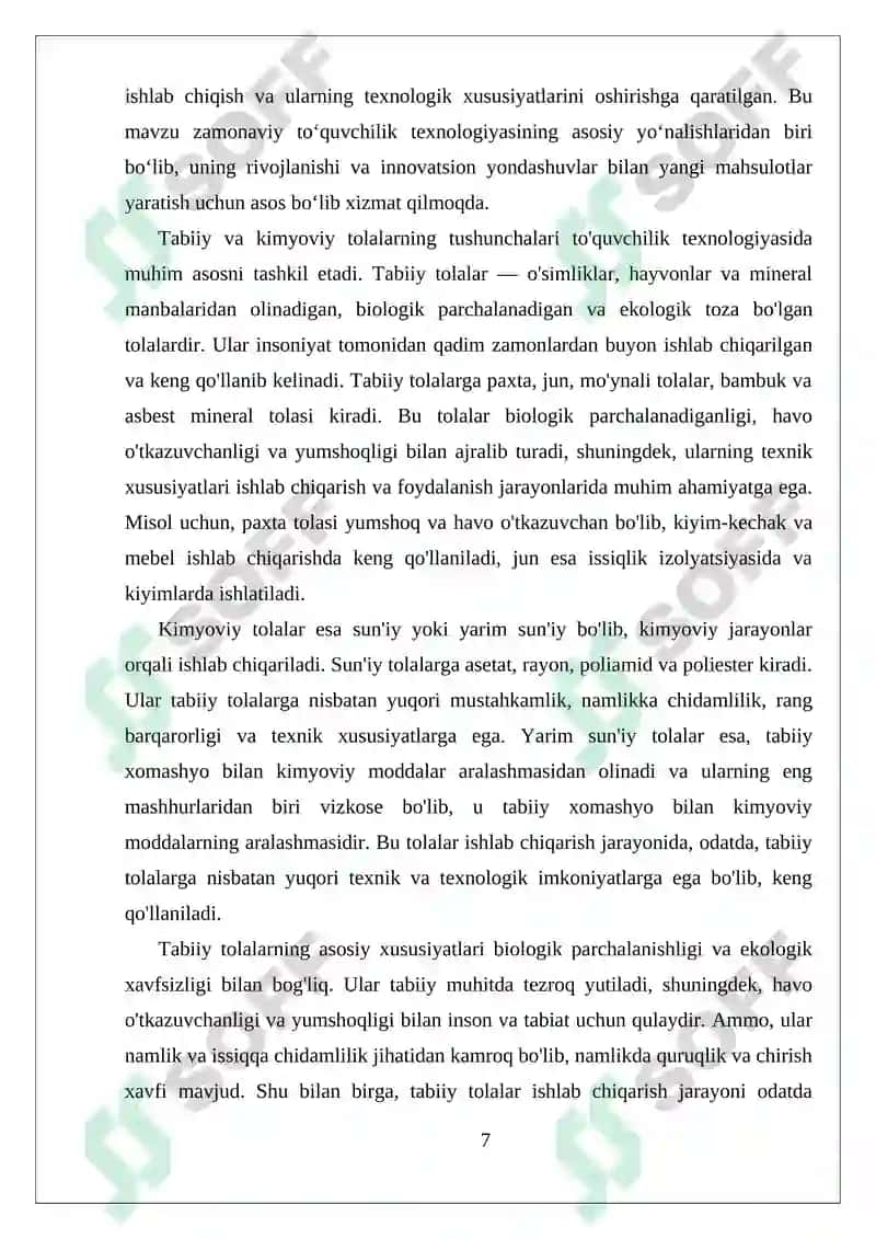 TABIIY VA KIMYOVIY TOLALAR HAQIDA MA’LUMOT VA ULARNING XUSUSIYATLARI 7