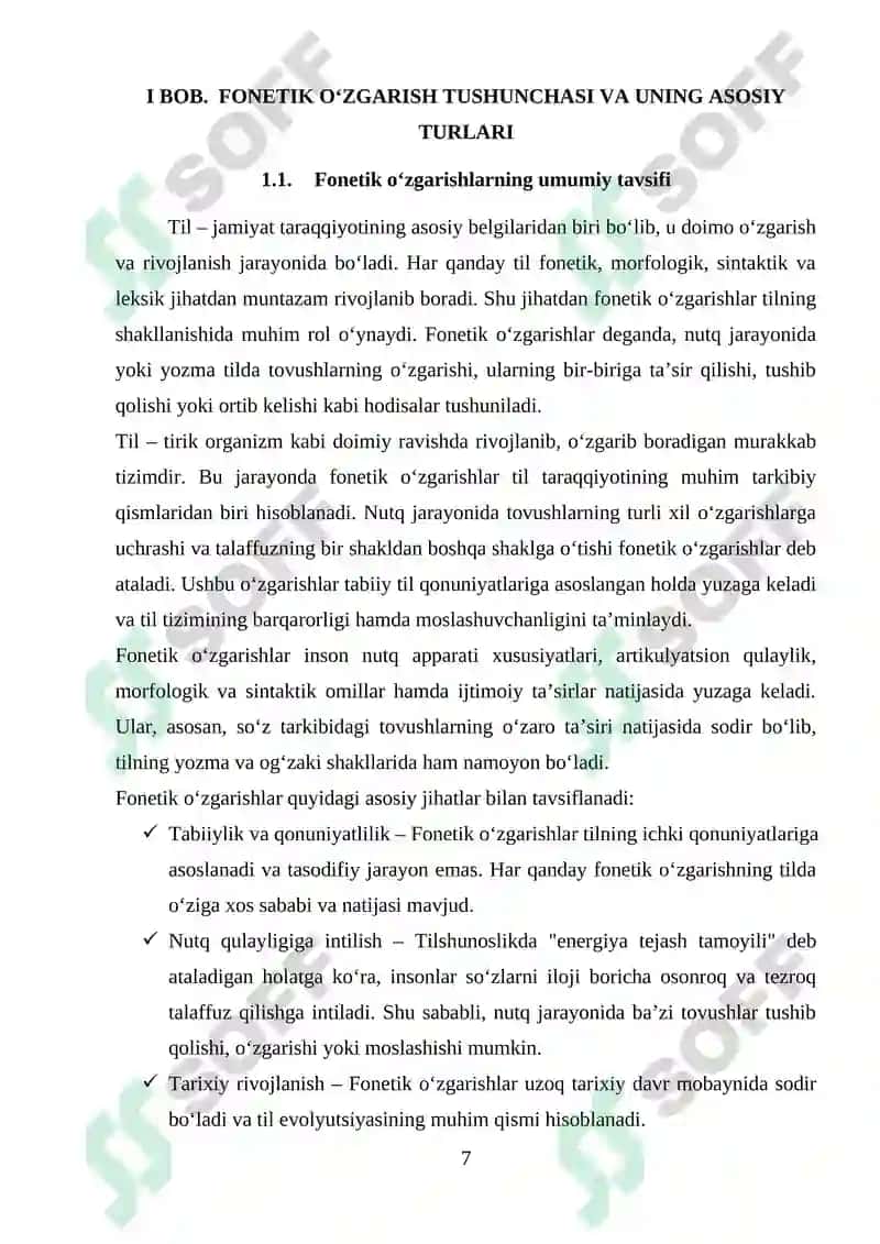 Nutq tovushlarining fonetik oʻzgarishlari 7