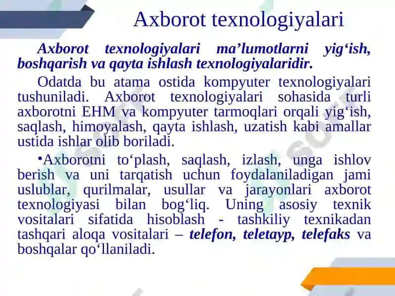 Tarix va informatika 7