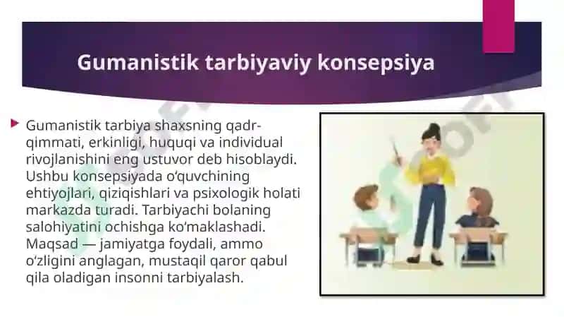 Tarbiyaviy konsepsiyalarni oʻrganish va tahlil yetish 7