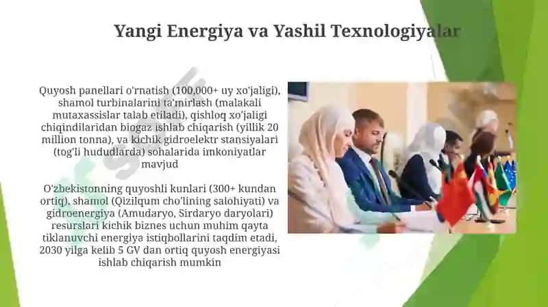 OʻZBEKISTONDA KICHIK BIZNES VA TADBIRKORLIKNI RIVOJLANTIRISH ISTIQBOLLARI 7