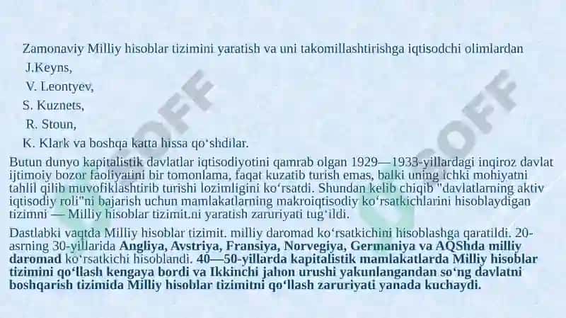Milliy hisoblar tizimi va makro iqtisodiy ko'rsatkichlar tizimi 7