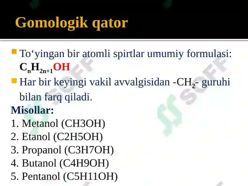 To‘yingan bir atomli spirtlar 7