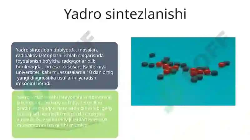 Yadro Kimyosi va uning tibbiyotdagi ahamiyati 7