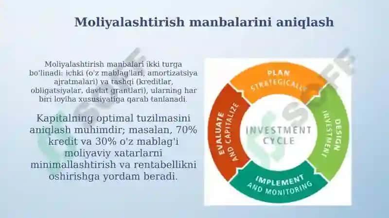 Investitsiya jarayonlarining mazmuni va asosiy bosqichlari 7