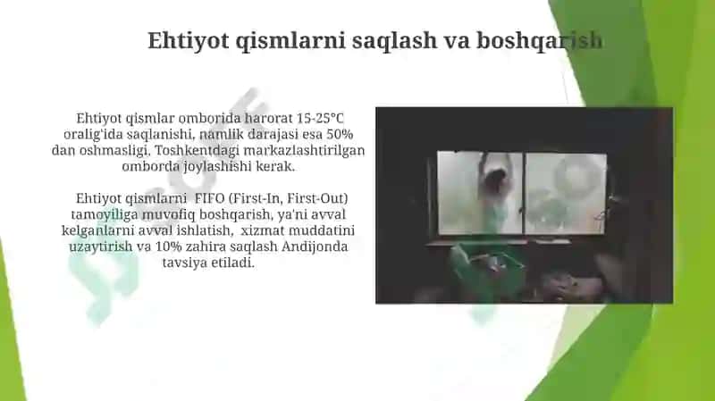 Filtrlarni tozalash va yog' almashtirish 7