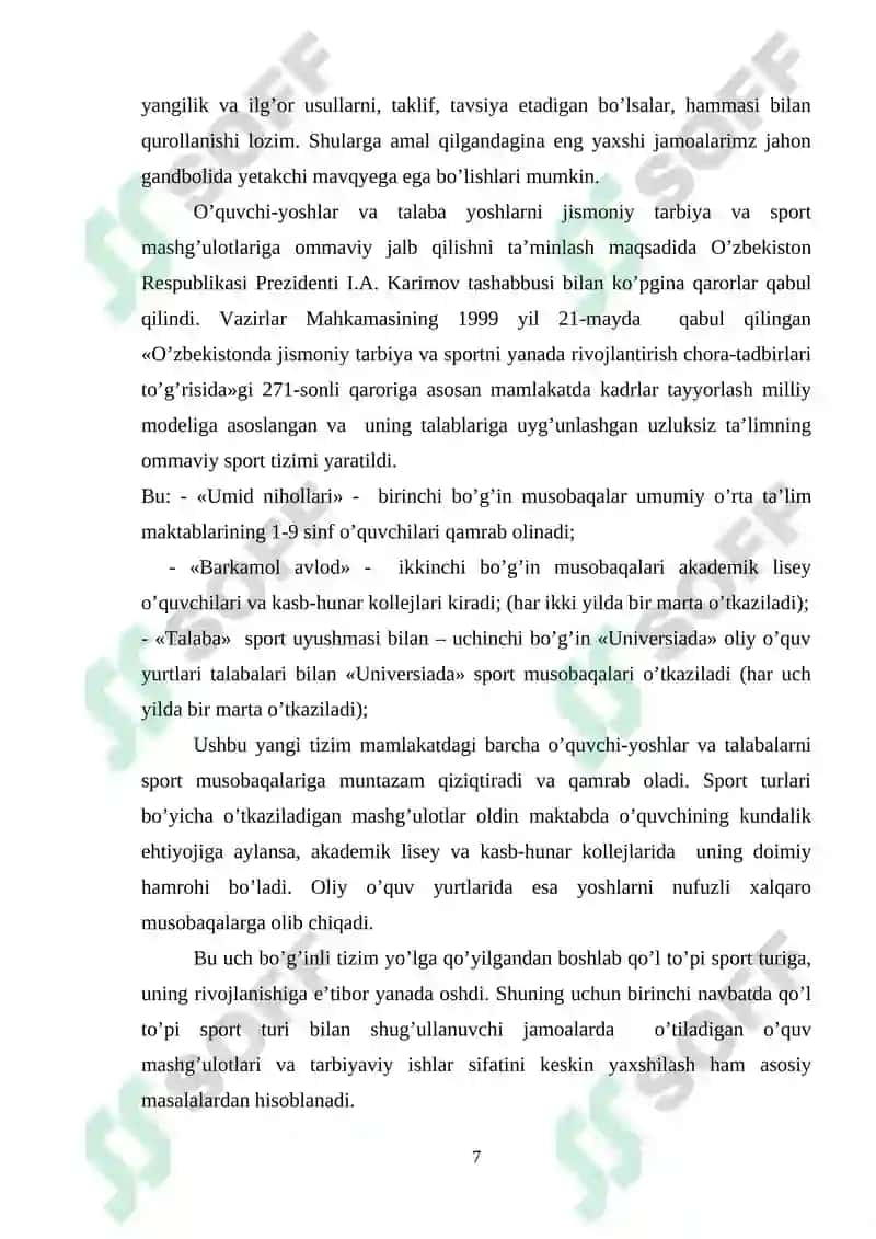 MUSTAQIL O`ZBEKISTONDA GANDBOL O'YININING RIVOJLANISHI VA TARBIYASIDAGI AHAMIYAT 7