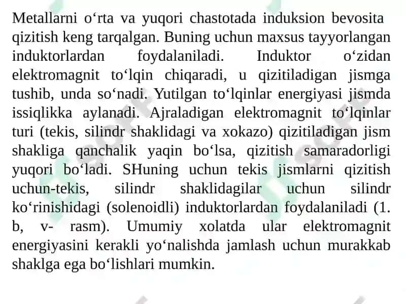 INDUKSION QIZITISH USULI.DIELEKTRIK QIZITISH 7