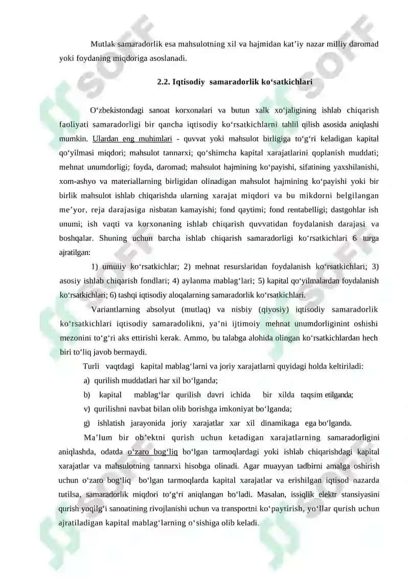 Sanoat ishlab chiqarishining iqtisodiy va ijtimoiy samaradorligi. Sanoatda fan-texnika taraqqiyoti 7