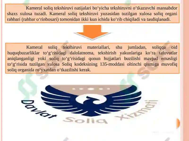 Kameral soliq tekshiruvi 7
