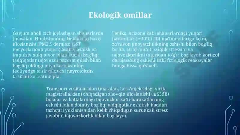 Shaxs agressiv xulq-atvorining shakllanish sharoitlari 7