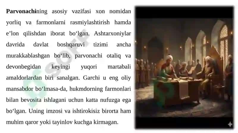 Ashtarxoniylarda davrida Davlat boshqaruvining tuzilishi 7