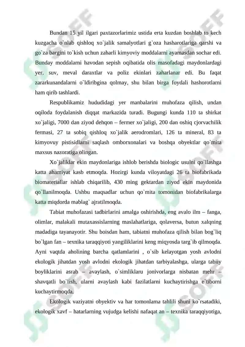 O‘zbekiston Respublikasining ekologik muommolari 7