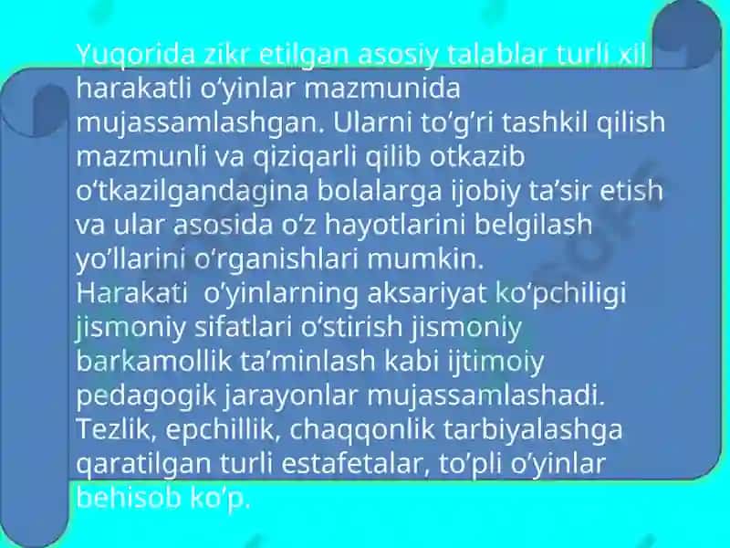 Harakatli o’yinlar 7