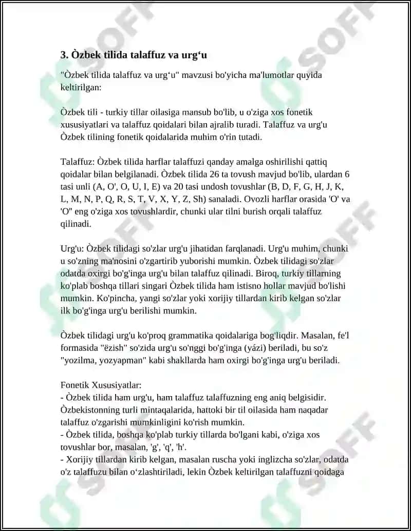 Òzbek Tilining O'gzaki va Yozma Shakllari 7