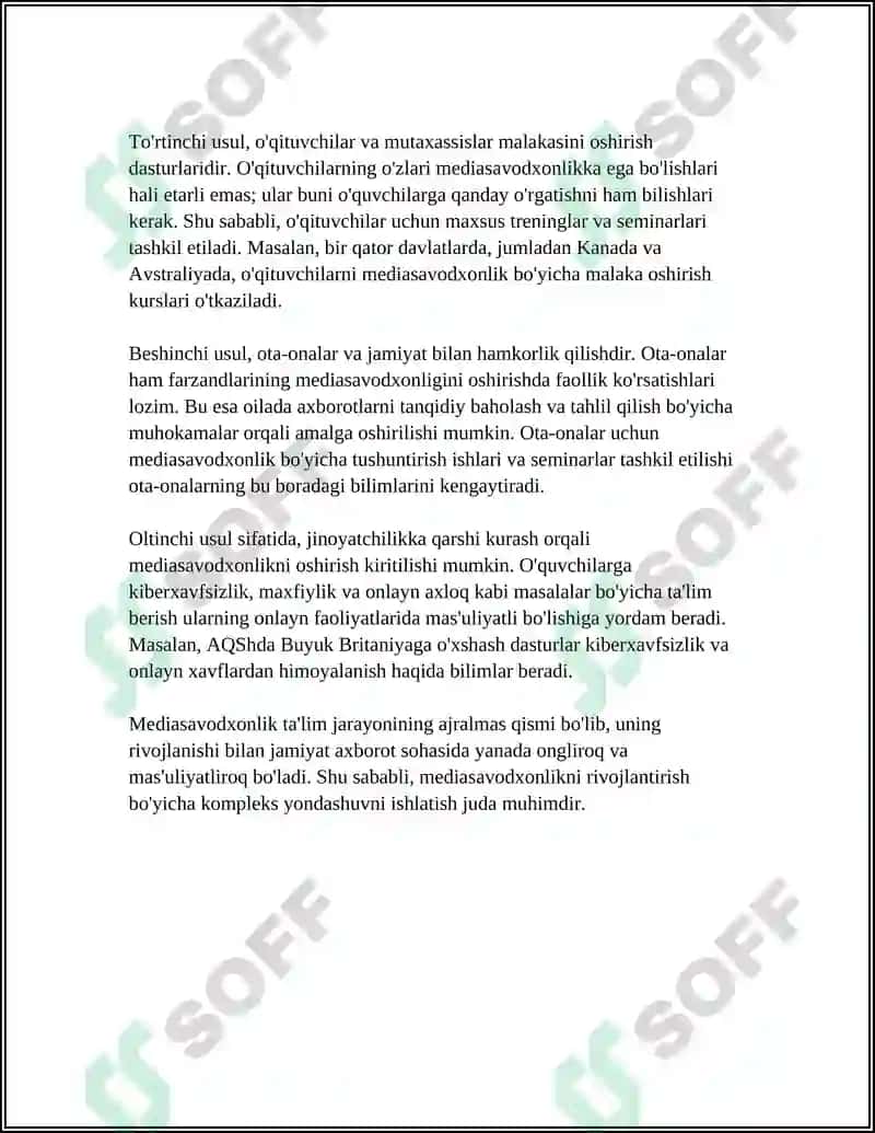 TA'LIMNI AXBOROTLASHTIRISH SHAROITIDA TALABALARDA MEDIASAVODXONLIKNI RIVOJLANTIRISH 7