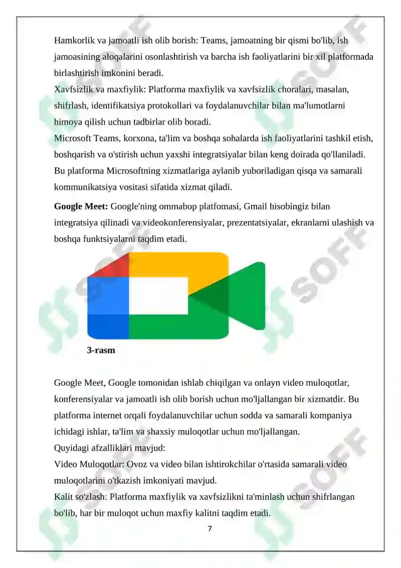 Videokonferensiyalarni tashkil etish dasturlari mavzusida electron resurs yaratish 7