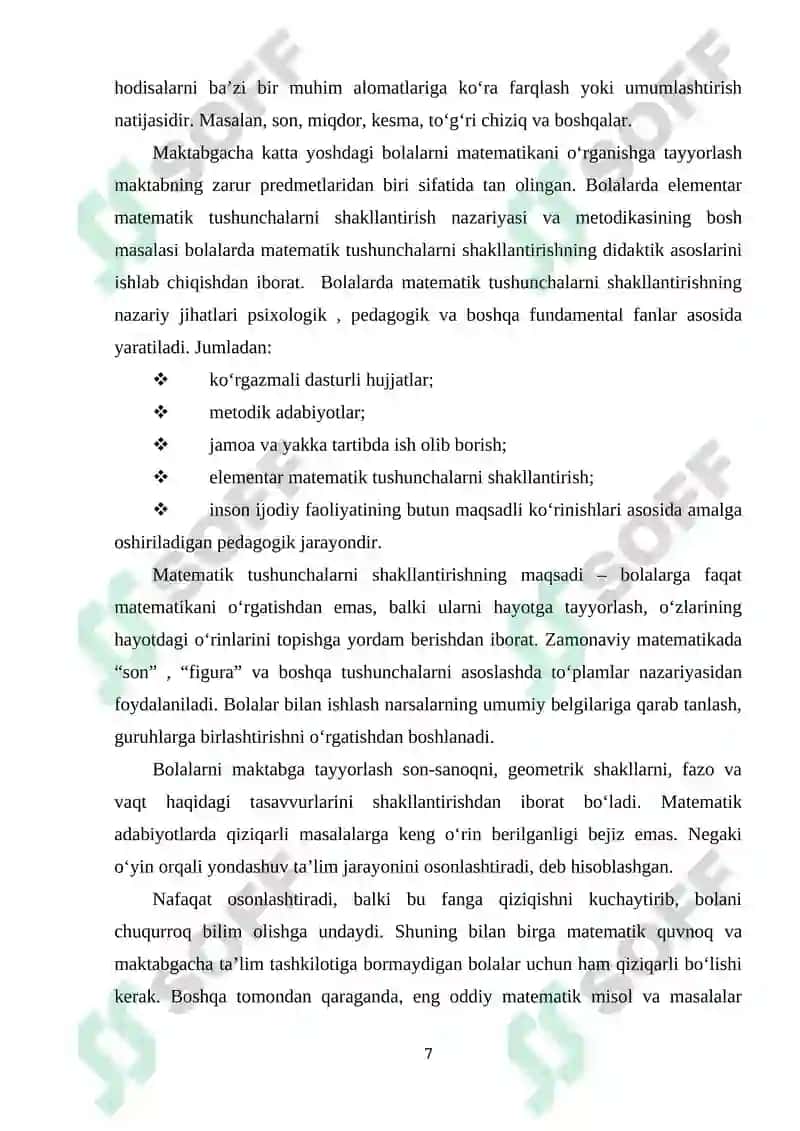 BOLALARNING ILK MATEMATIK TUSHUNCHALARINI RIVOJLANTIRISHDA MTT, OILA VA MAKTAB O'RTASIDAGI HAMKORLIK 7