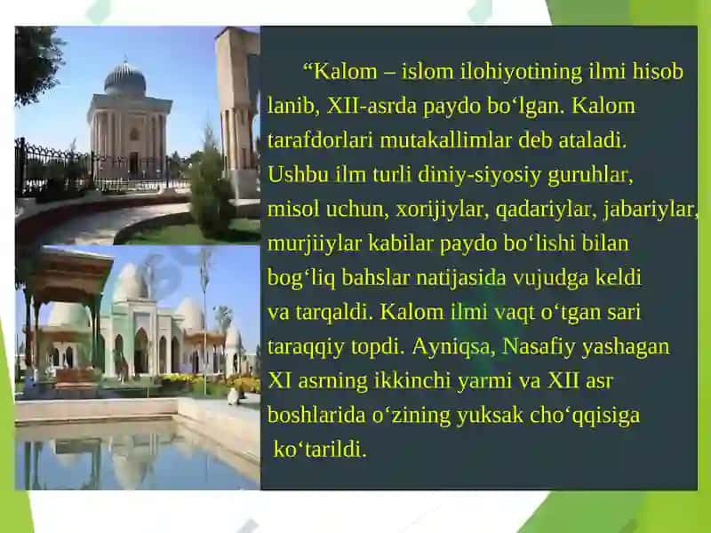 Islom dinining aqidaviy yo`nalishlari va maktablari 7