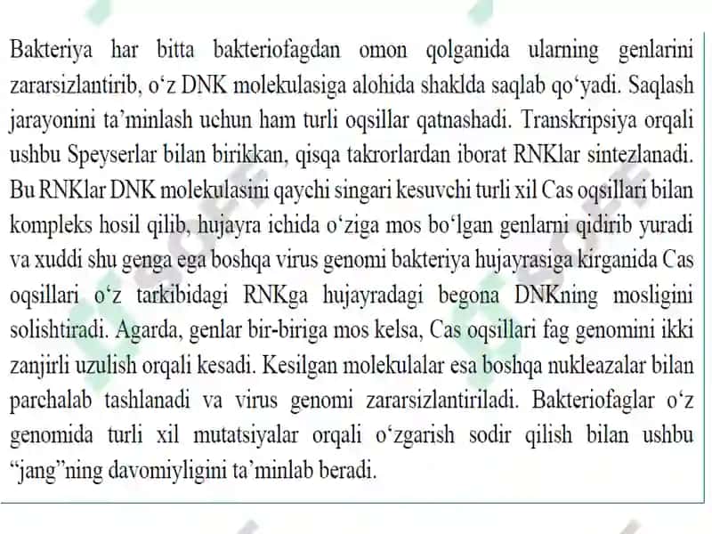CRISPR/Cas техникасидан фойдаланган ҳолда генларни таҳрирлаш 7