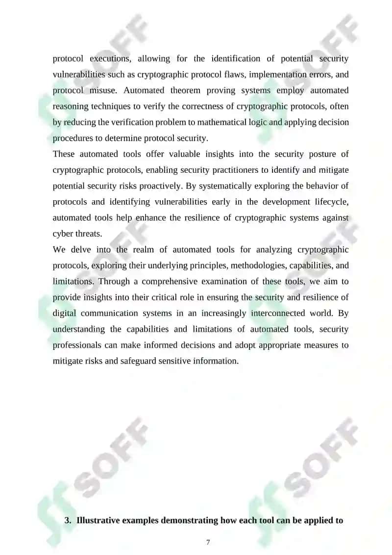 Automated tools for analyzing cryptographic protocols 7