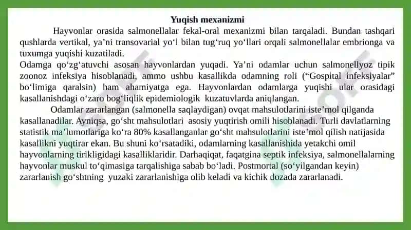 Salmonellyoz epidemiologiyasi va profilaktikasi 7