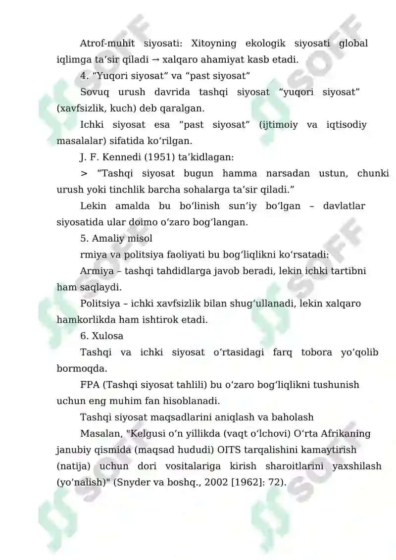 “Jonathan Paquin ning Foreign Policy analysis kitobining 1- 40 sahifalari tarjimasi” 7