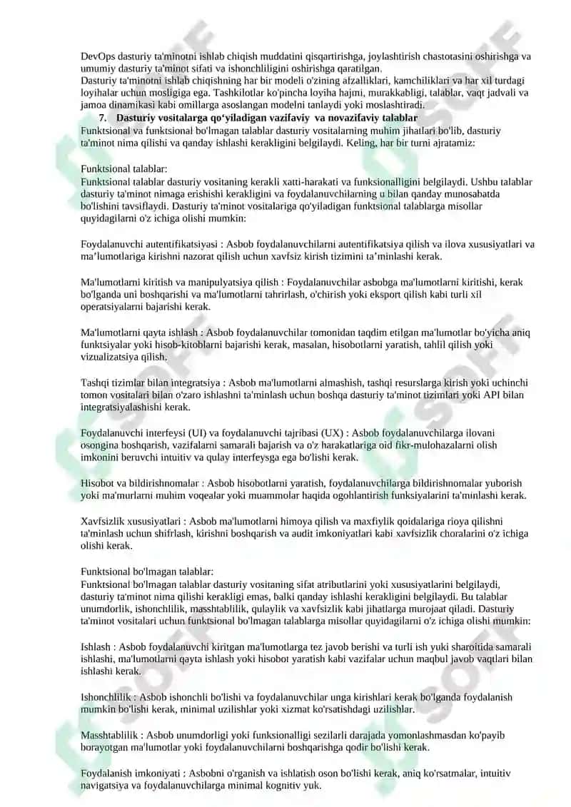 Dasturiy vositalar xavfsizligi 7