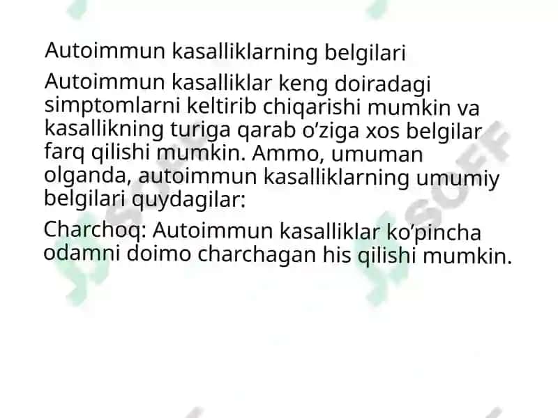 Autoimmun kasalliklar kelib chiqishi, profilaktikasi va diagnostika 7
