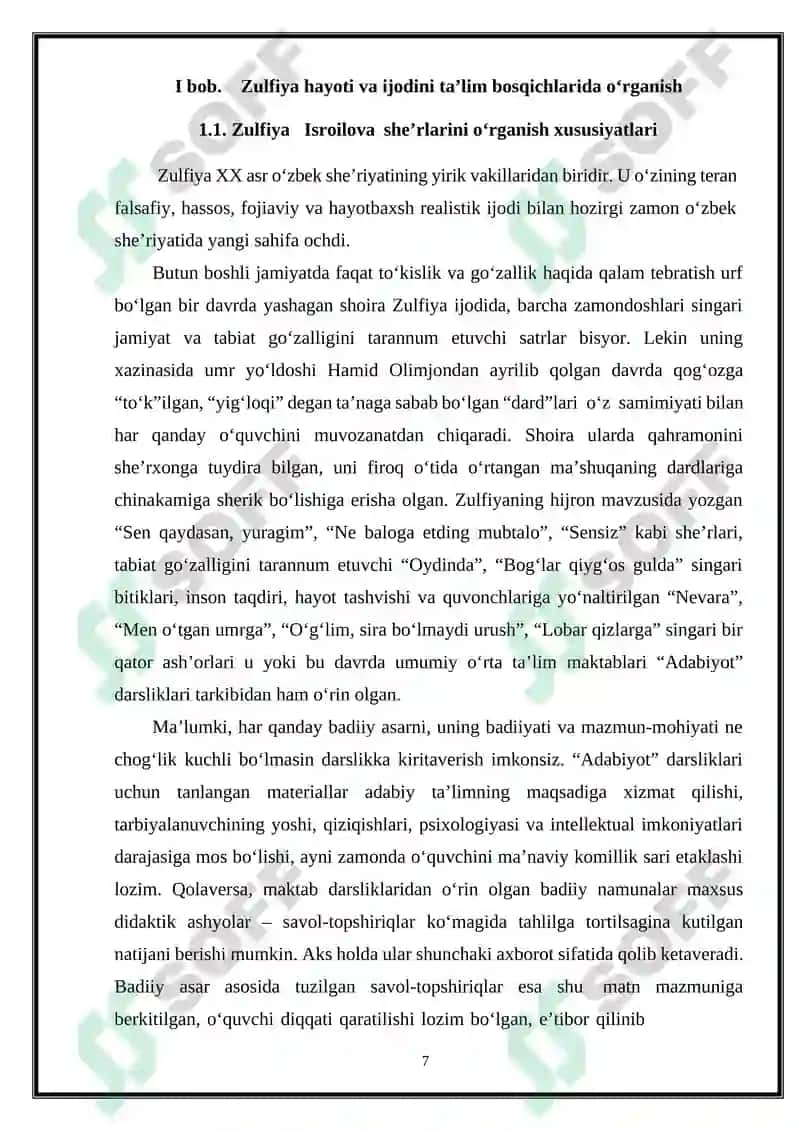 Adabiy talimda Zulfiya hayoti va ijodini zamonaviy texnologiyalar 7