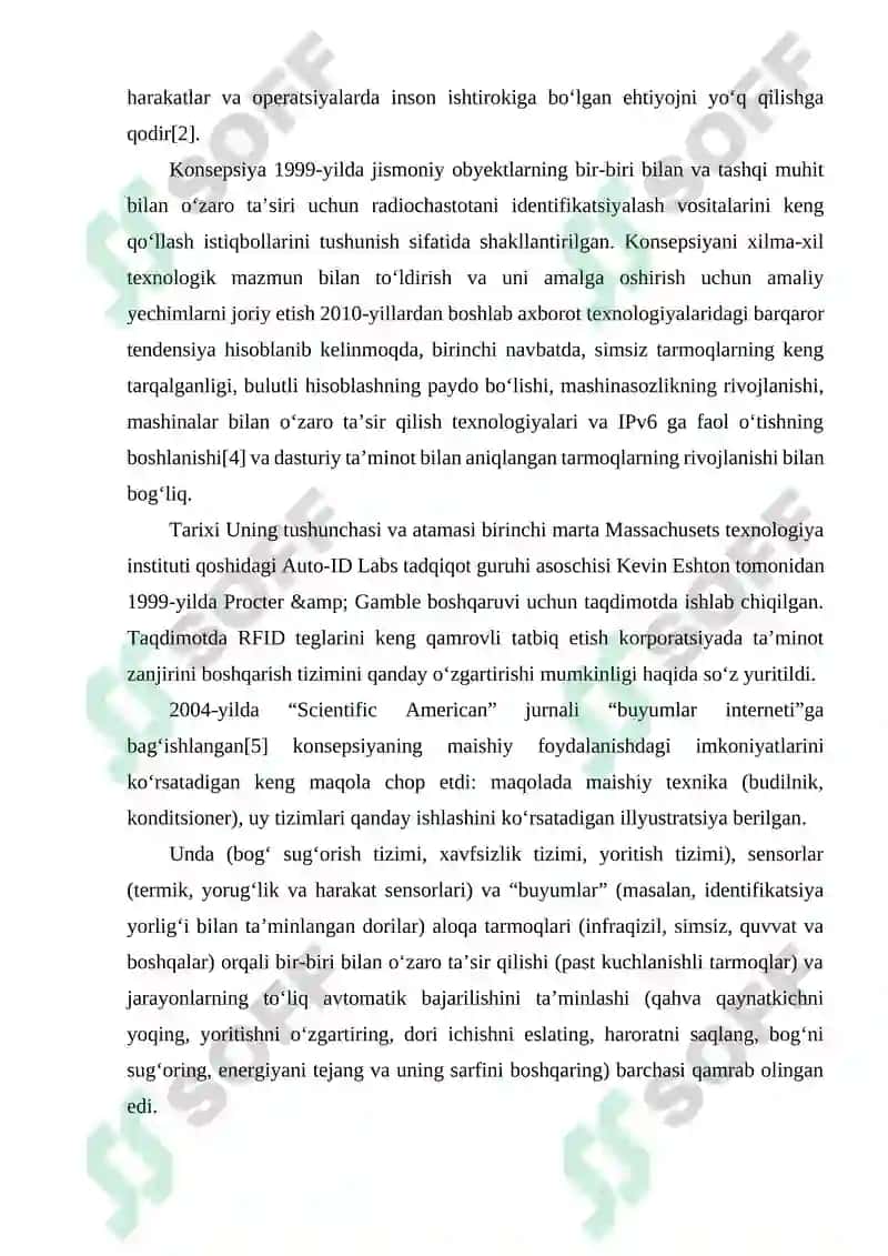 IOT ASOSIDAGI UY QURILMALARINING ISHLASH PRINSIPI (SENSOR, AKTUATOR, GATESHVAY). 7