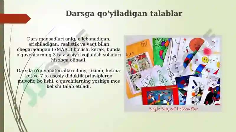 Dars - Ta'limni tashkil etishning asosiy shakli 7