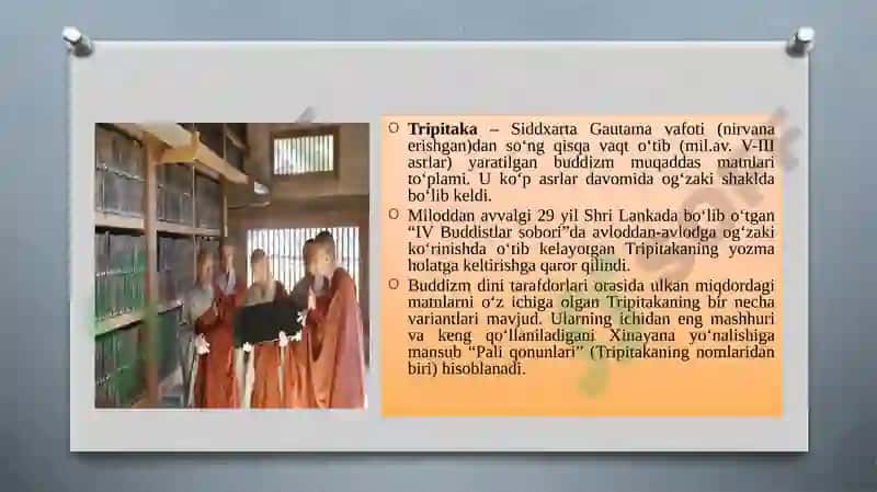 Buddizm dini tarixi va asosiy g'oyalar 7