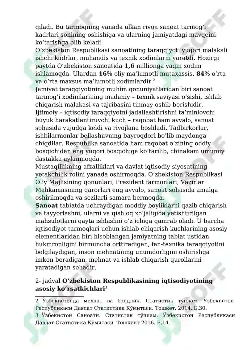Sanoat-moddiy ishlab chiqarishning eng yirik yetakchi tarmog'i. 7