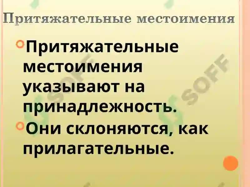 Местоимения 7