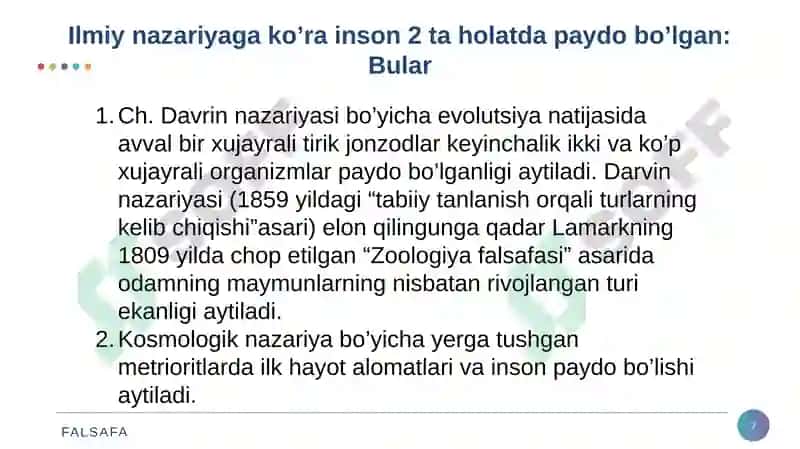 Inson Falsafasi (Falsafiy Antropologiya) 7
