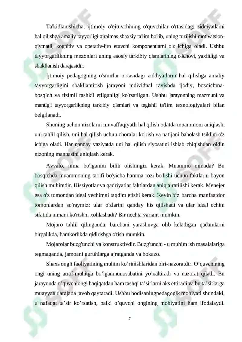 PEDAGOG KONFLIKTLARNI BARTARAF ETISHDA PEDAGOGIK HAMKORLIK 7