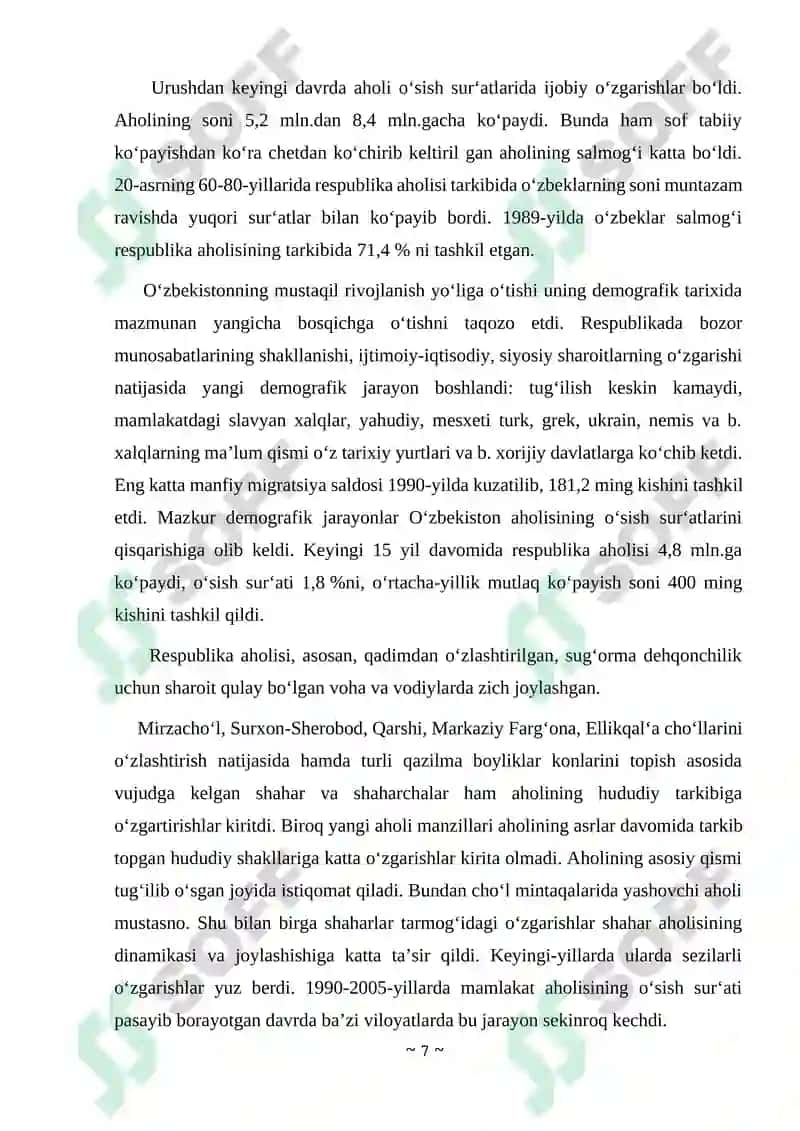O'zbekiston Respublikasi aholisi va mehnat resurslari 7